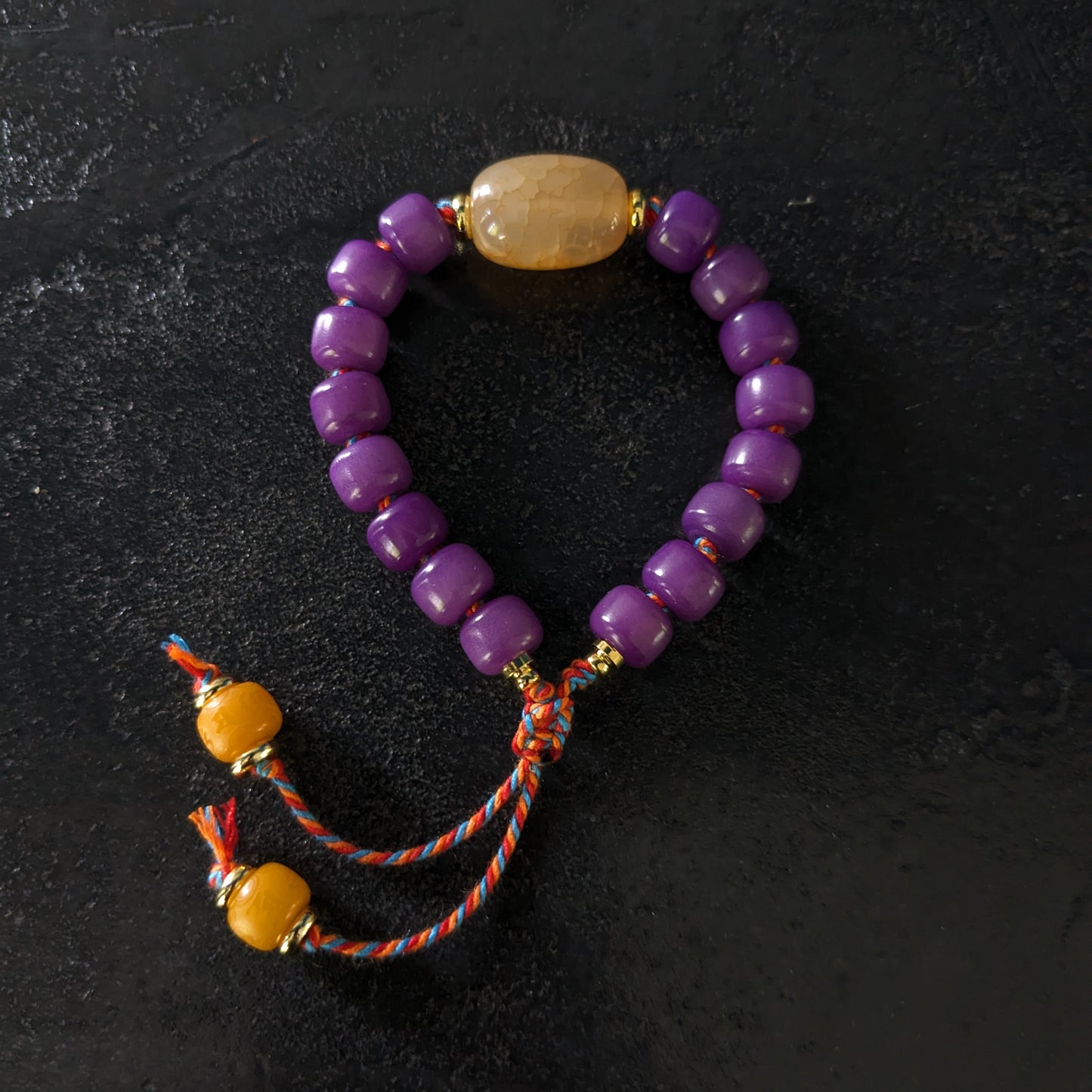 Bracelet en perles bouddhistes et agate