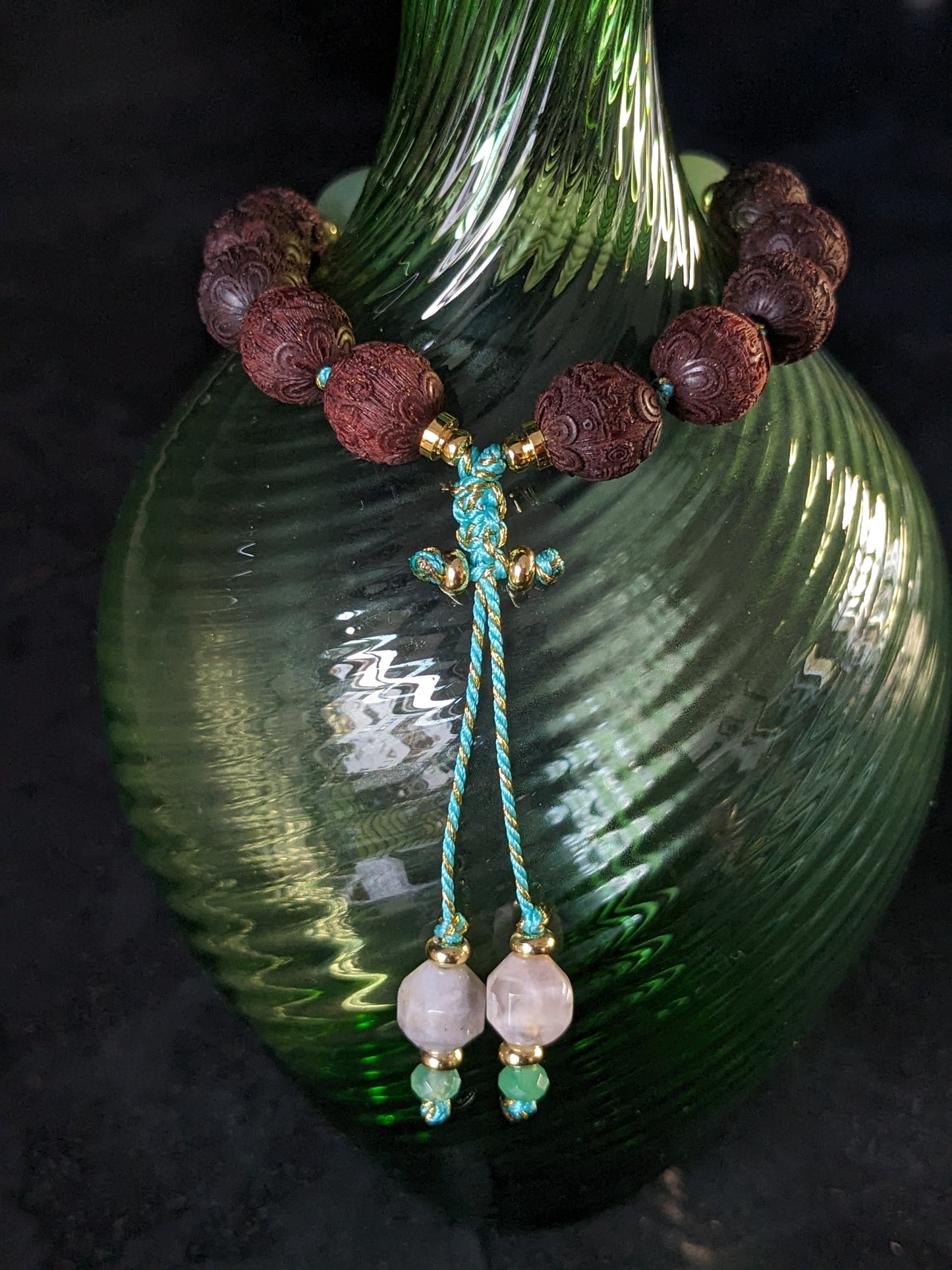 Bracelet bouddhiste pierres naturelles