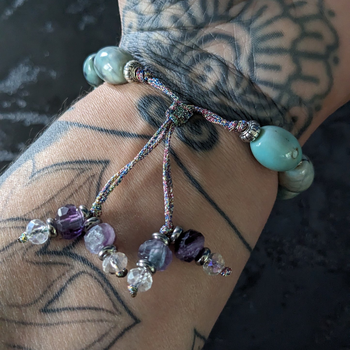 Bracelet Pixiu en agate et cristal de roche