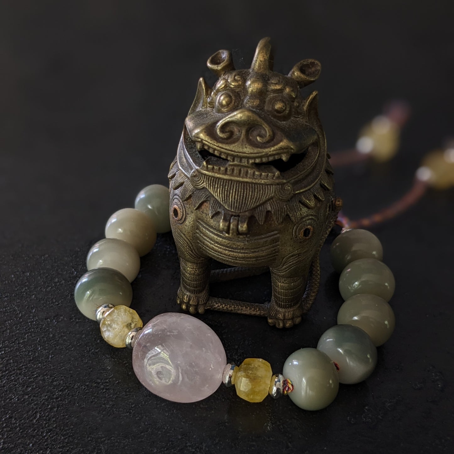 Bracelet de lithothérapie en pierres naturelles fait main