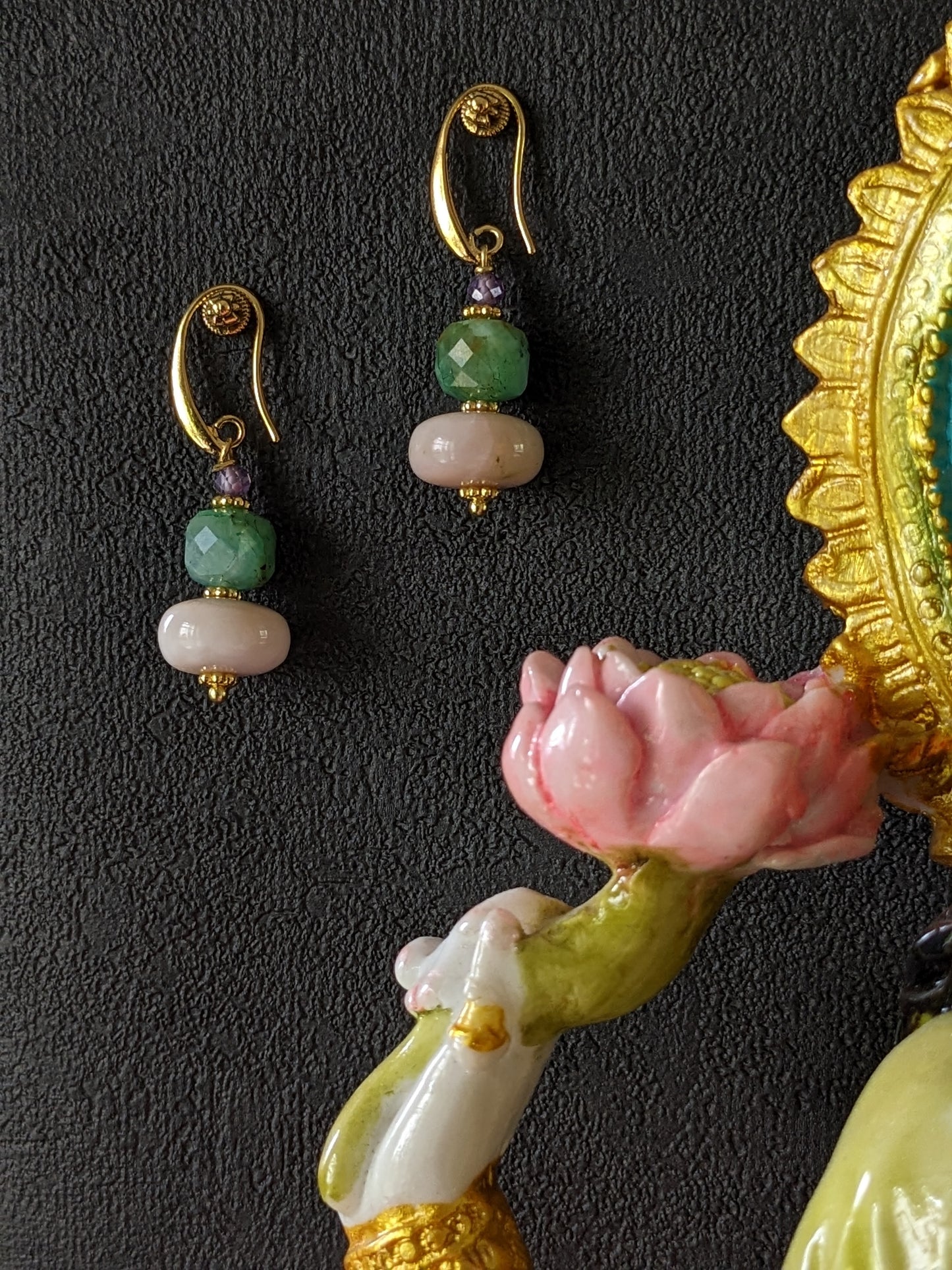 Boucles d'oreilles bohème faites à la main en France - MUDRA