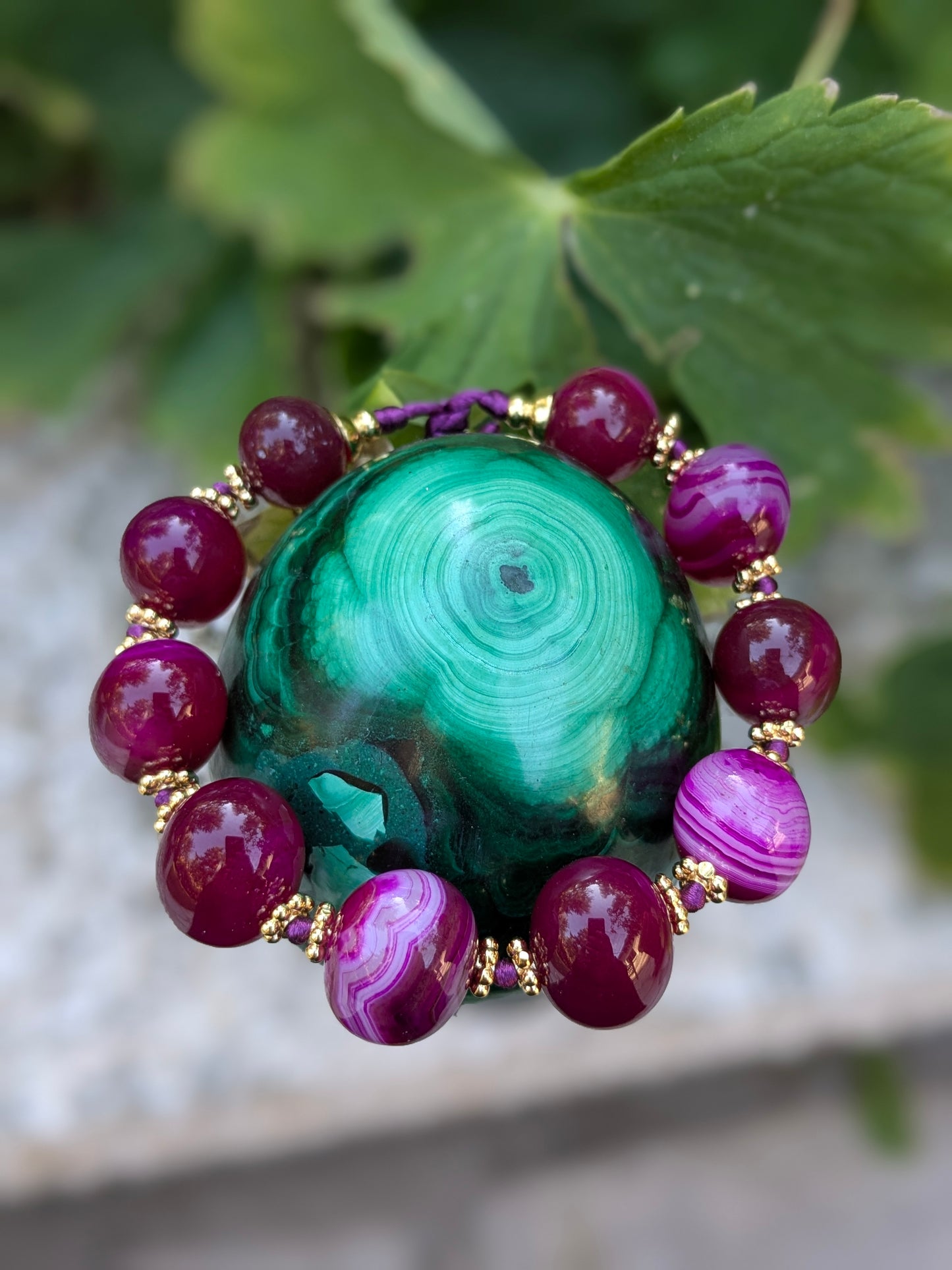 Bracelet Agates Tie & Dye