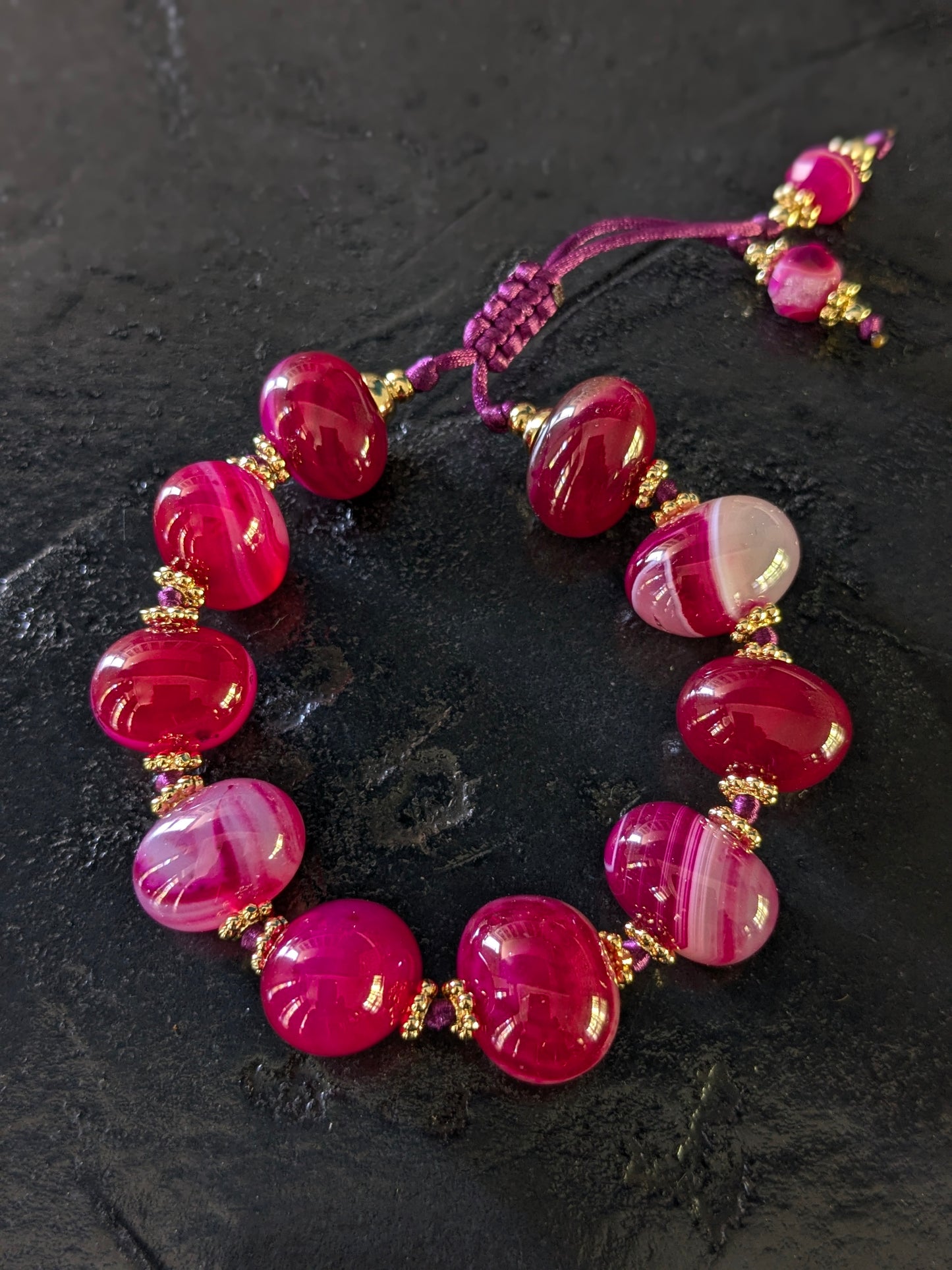 Bracelet Agates Teintées