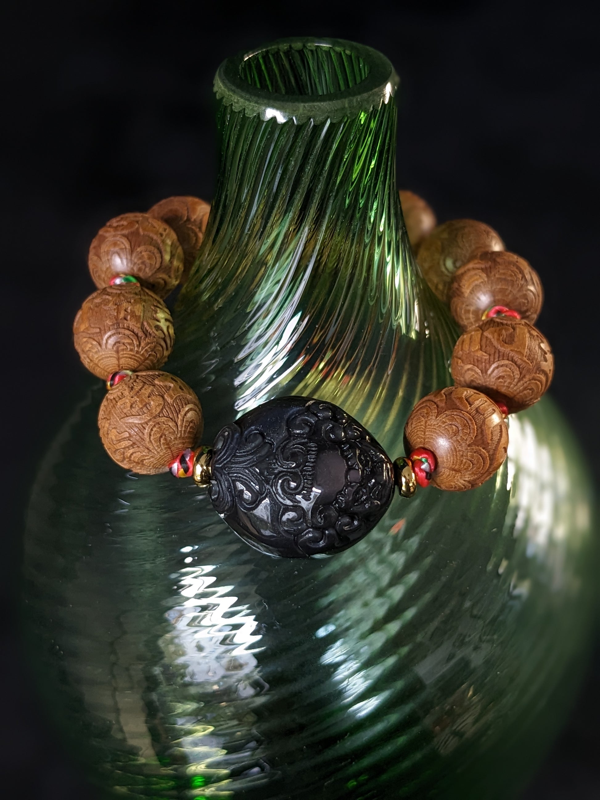 Bracelet bouddhiste pierres naturelles