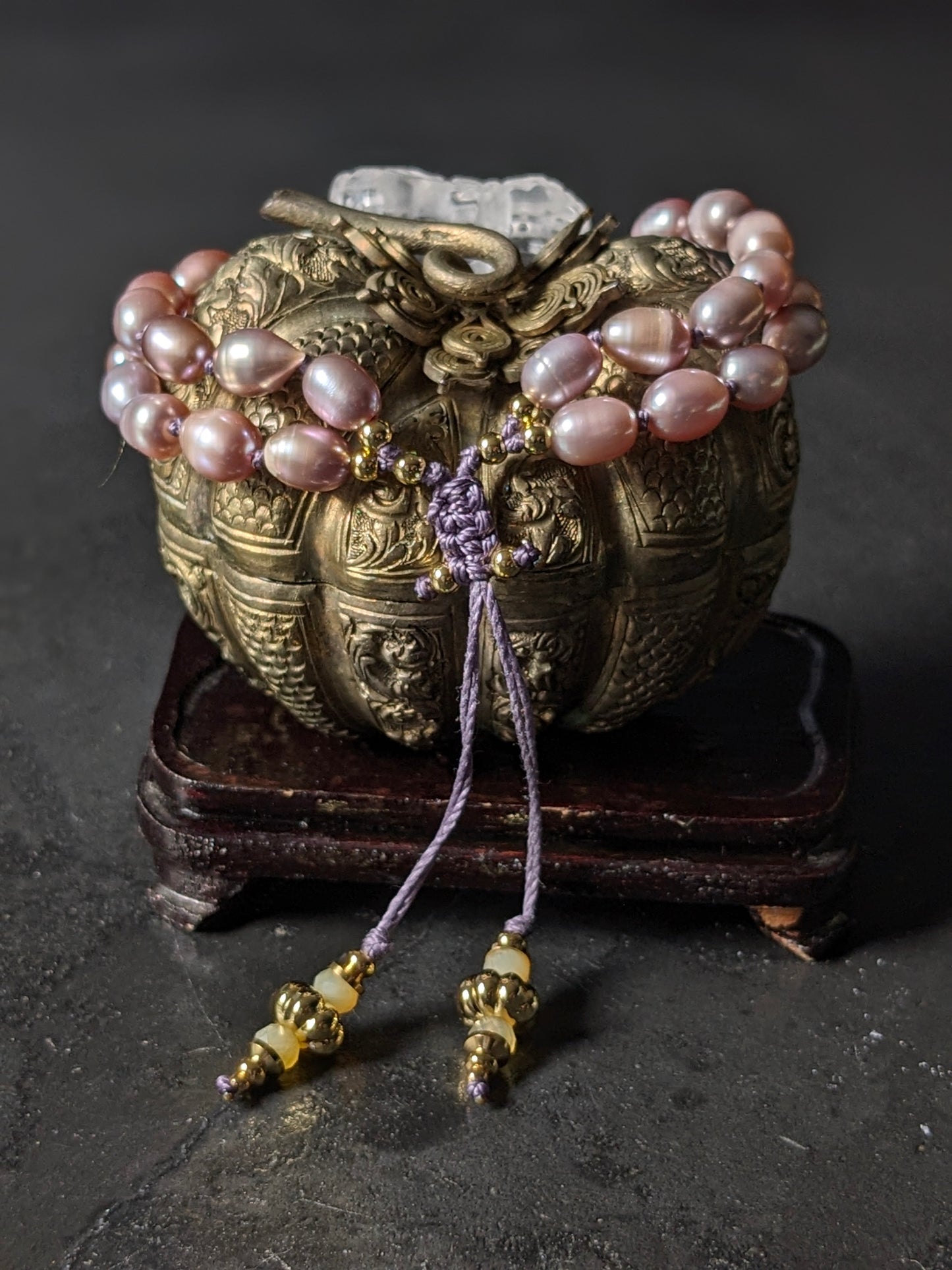 Bracelet Pixiu Perles Violettes