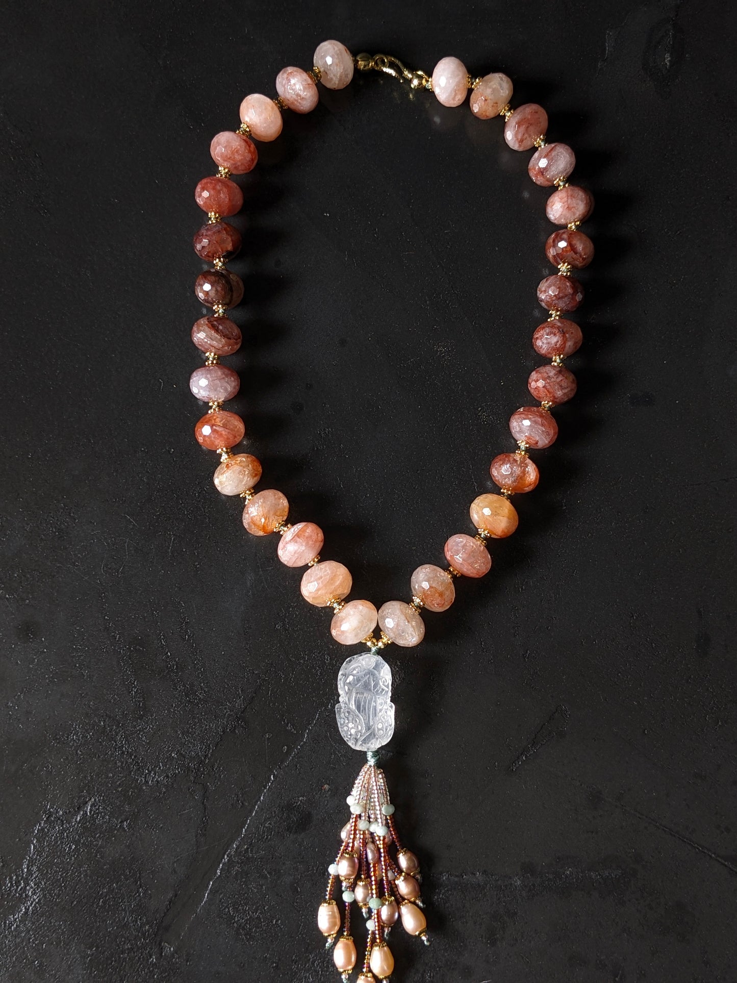 Collier Pixiu Quartz de Feu