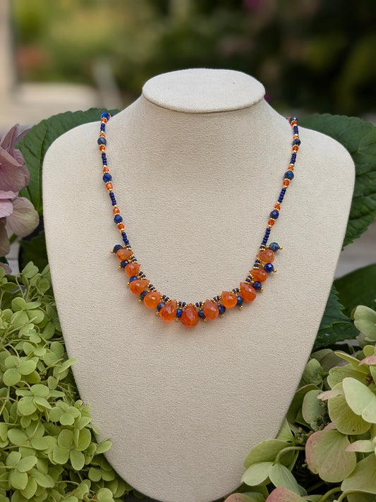Collier haute fantaisie en pierres fines naturelles