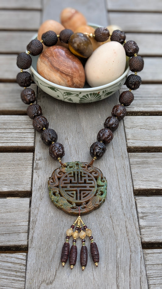 Collier Talisman Double Bonheur