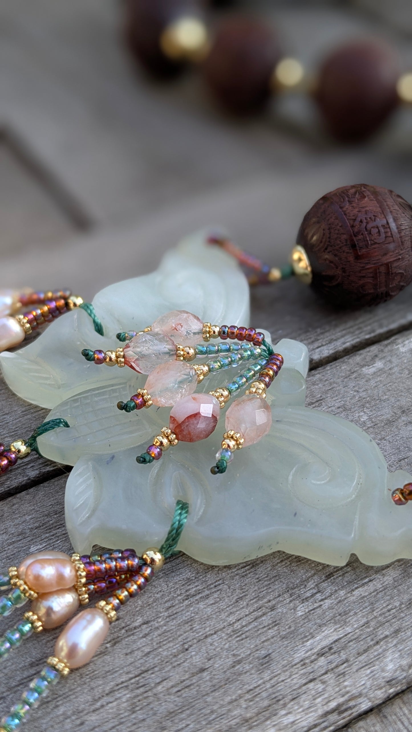 Collier Talisman Papillon et Pampilles