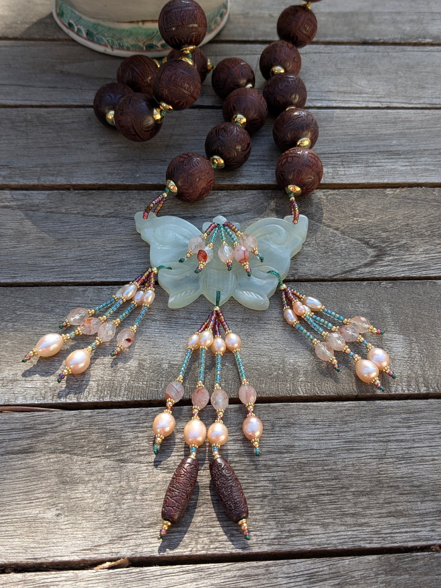 Collier Talisman Papillon et Pampilles