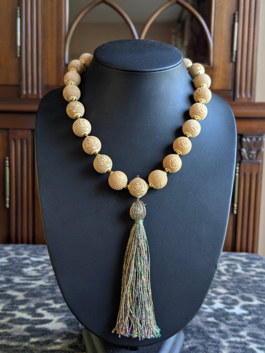 Collier Perles Tigre