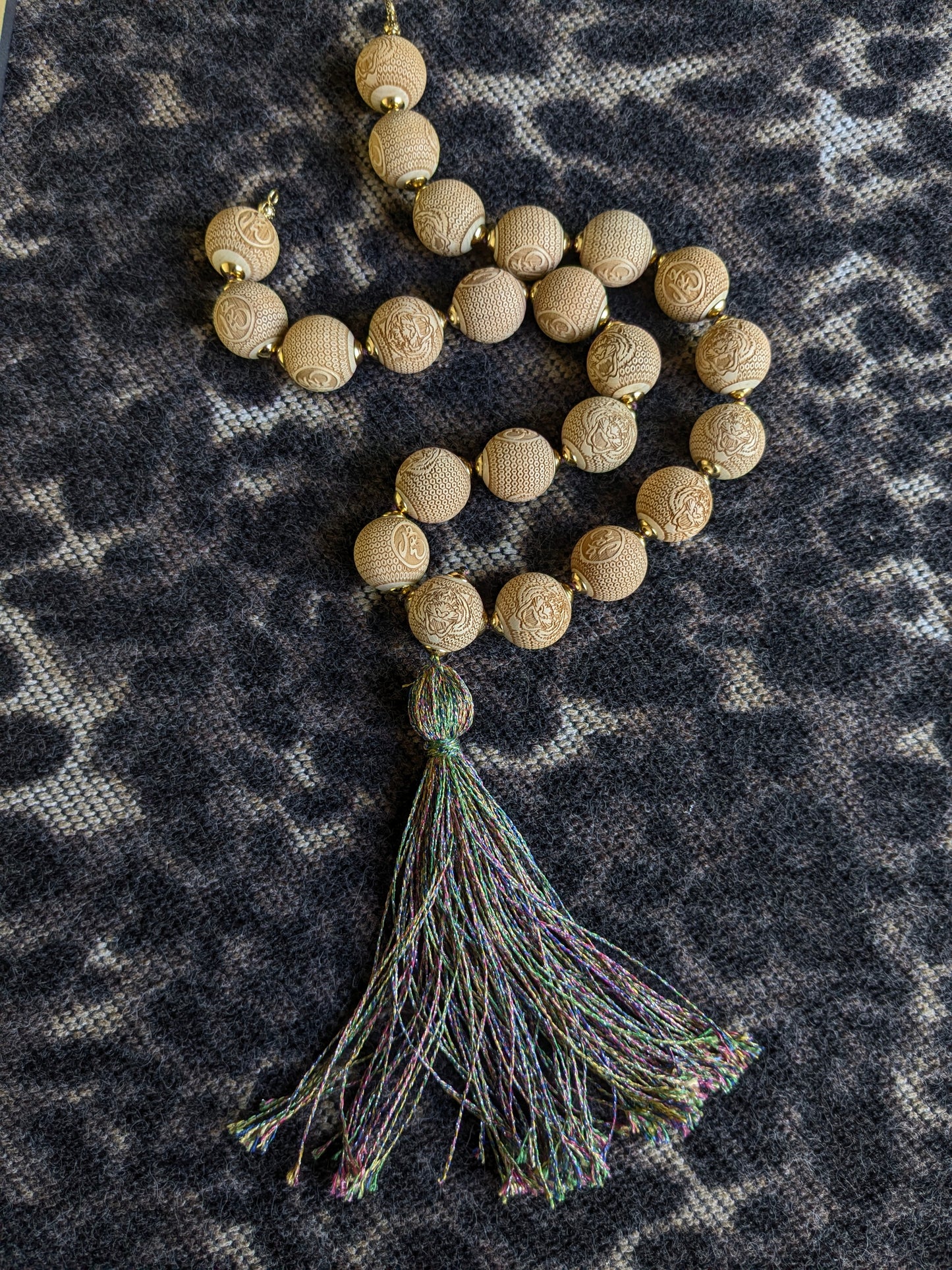 Collier Perles Tigre