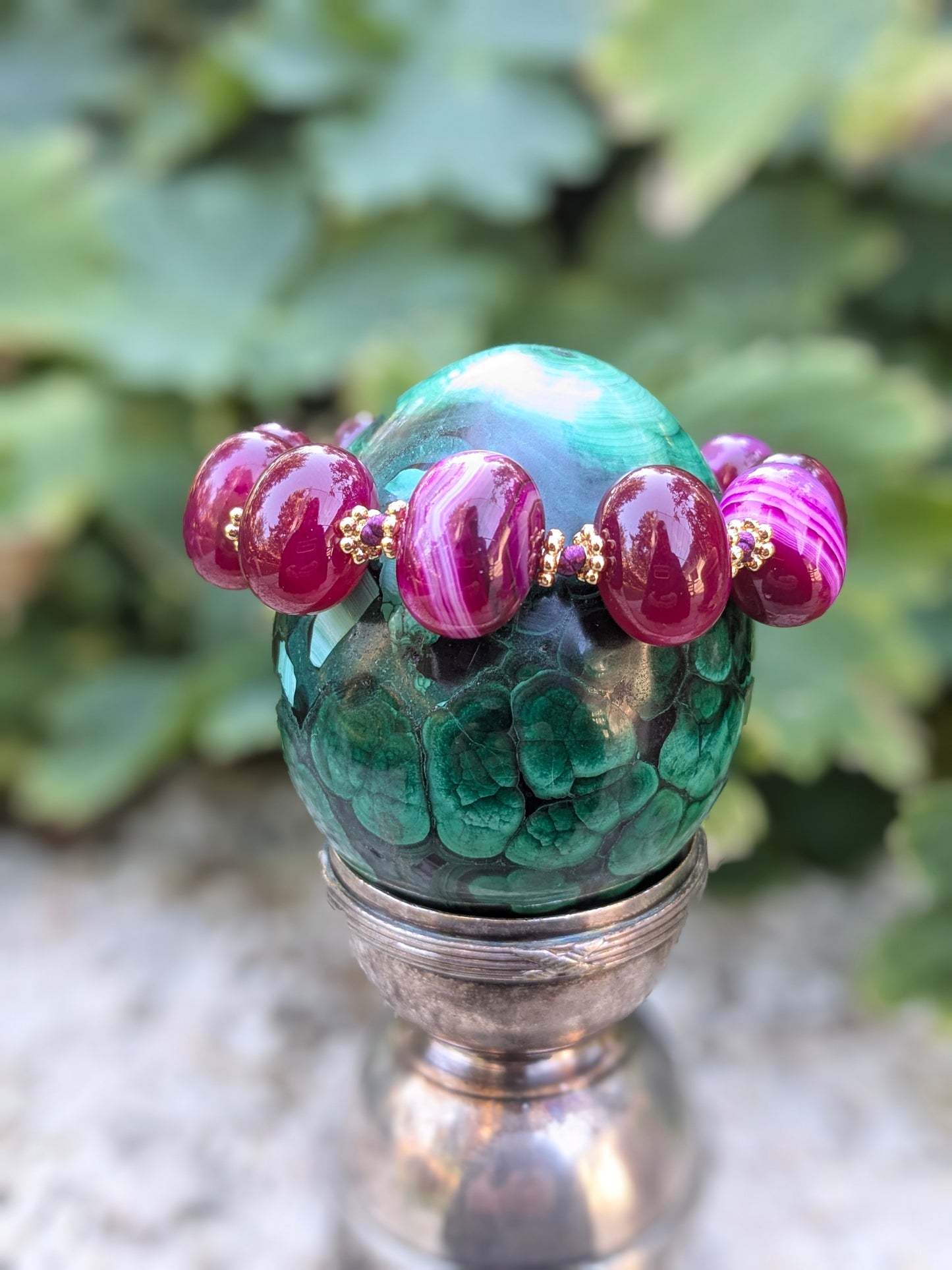 Bracelet Agates Tie & Dye