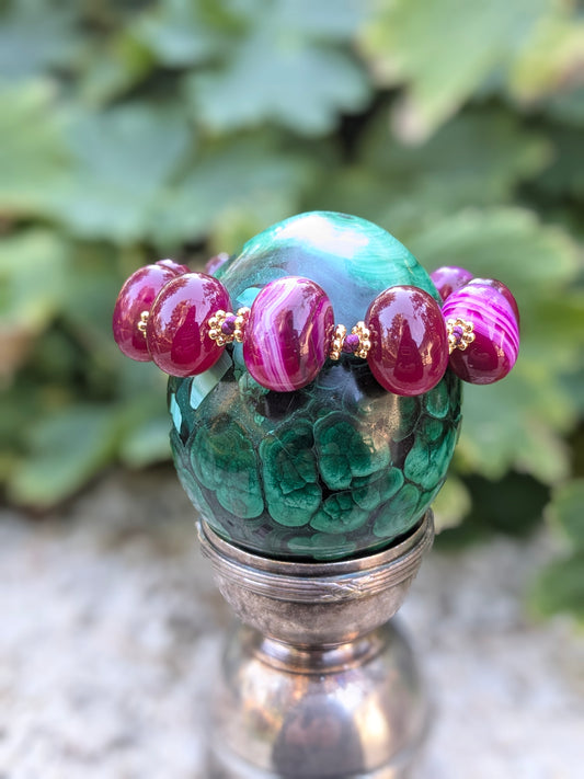 Bracelet Agates Tie & Dye