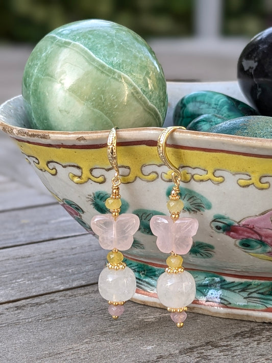boucles d'oreilles créateur en pierres fines