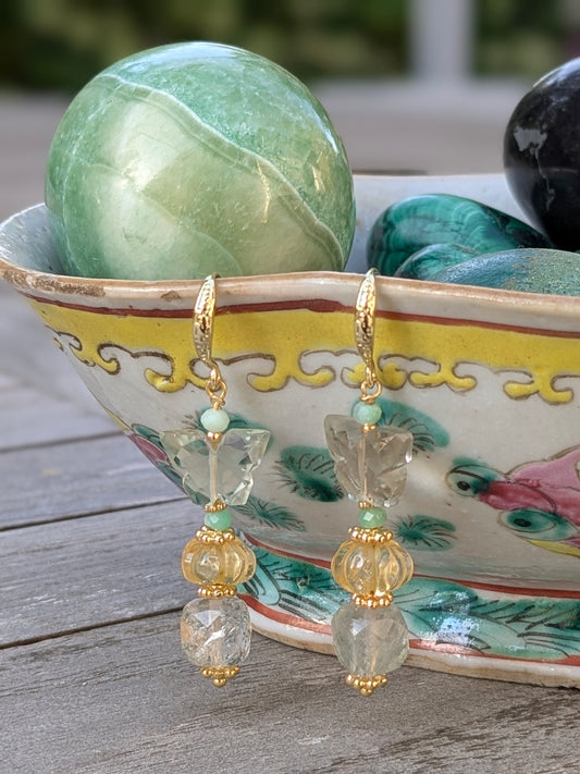 boucles d'oreilles créateur en pierres fines