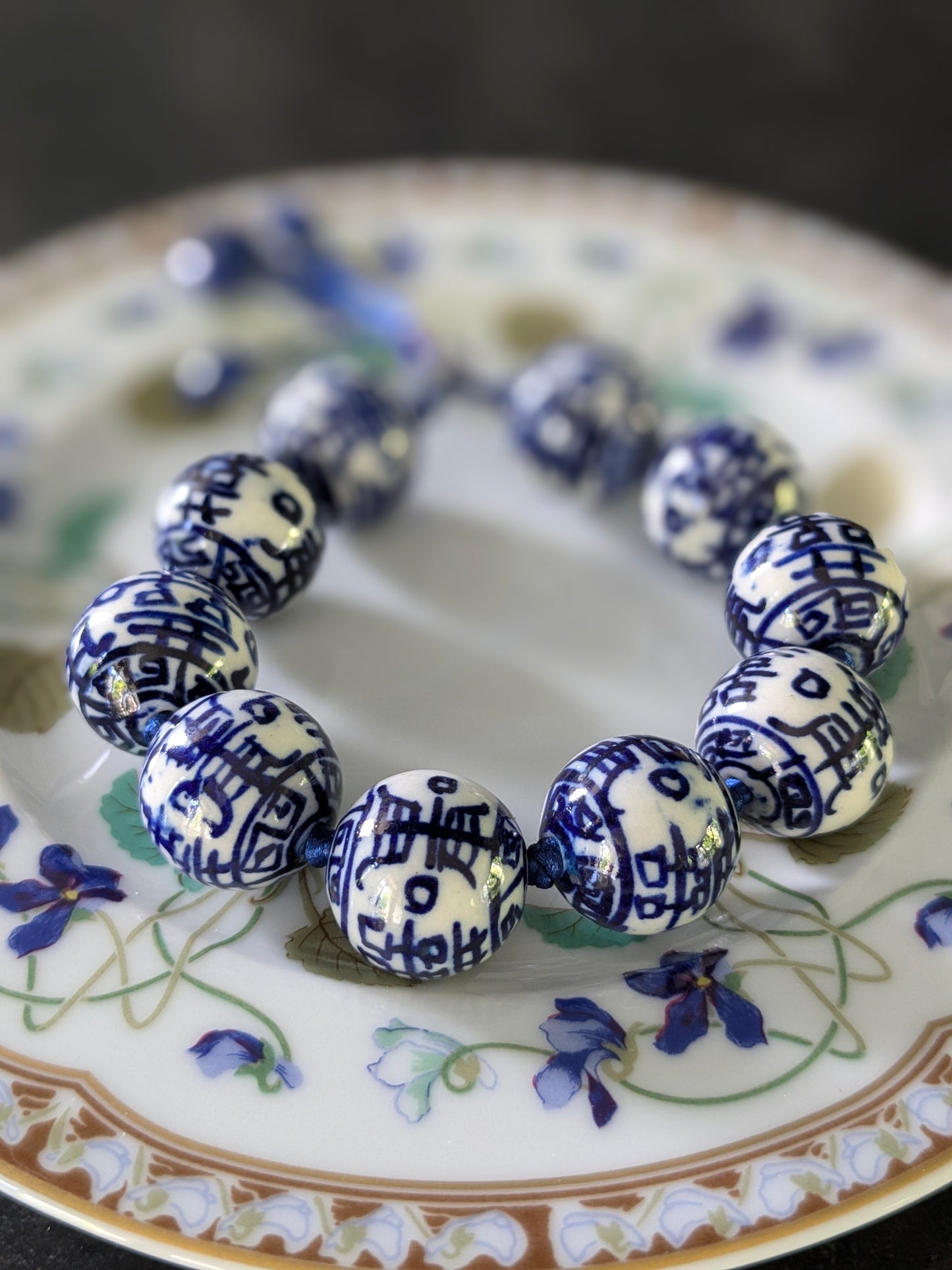 Bracelet Porcelaine Perles XL