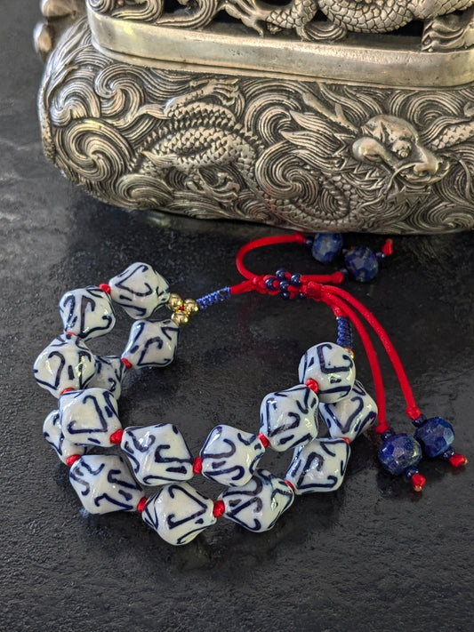 Bracelet Porcelaine deux rangs